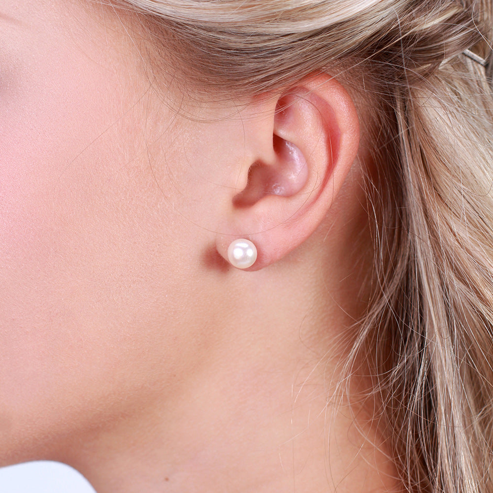 SIMPLE PEARL STUD EARRINGS