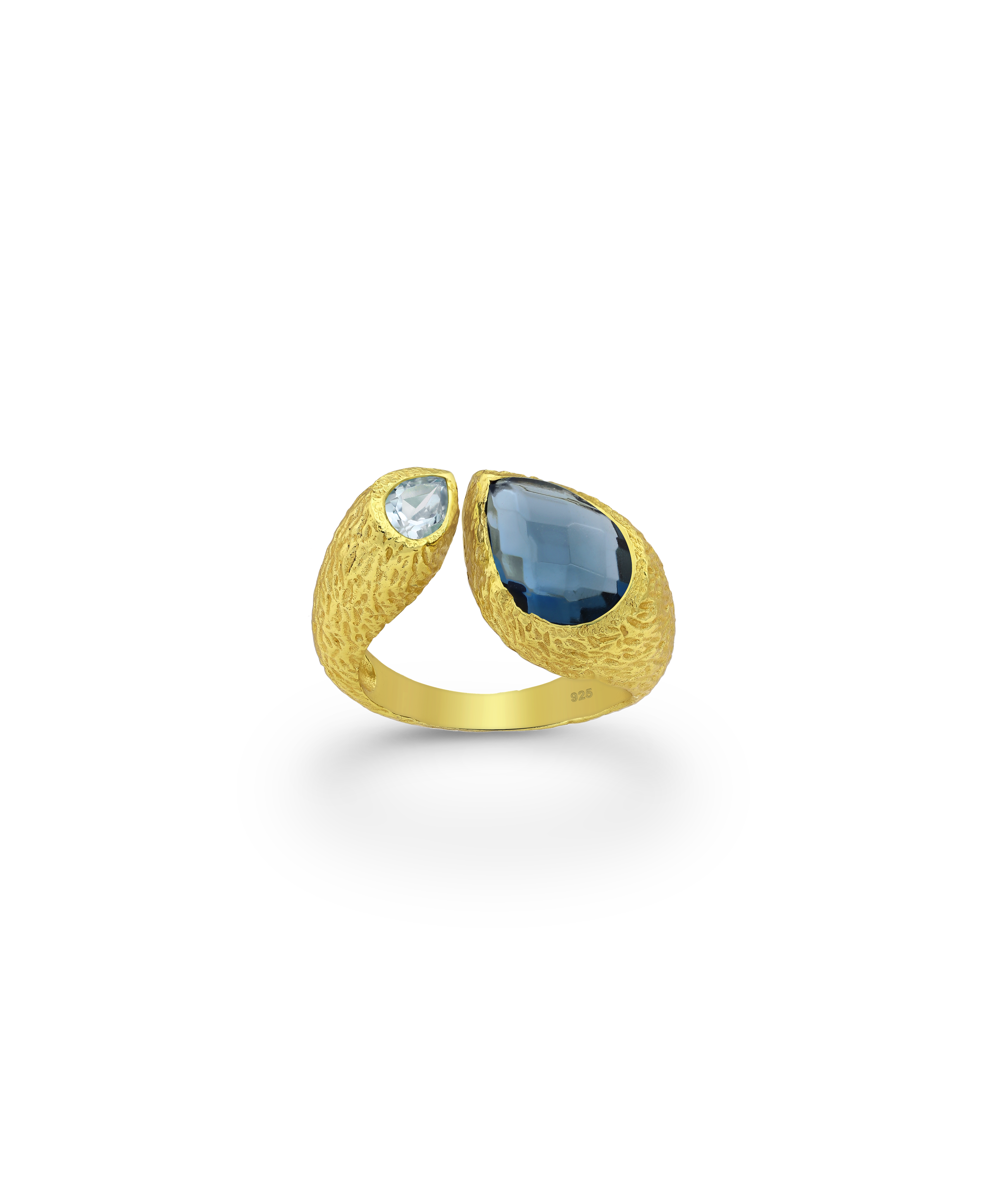 BAGUE MAGDALENA LOLITE ET TOPAZE