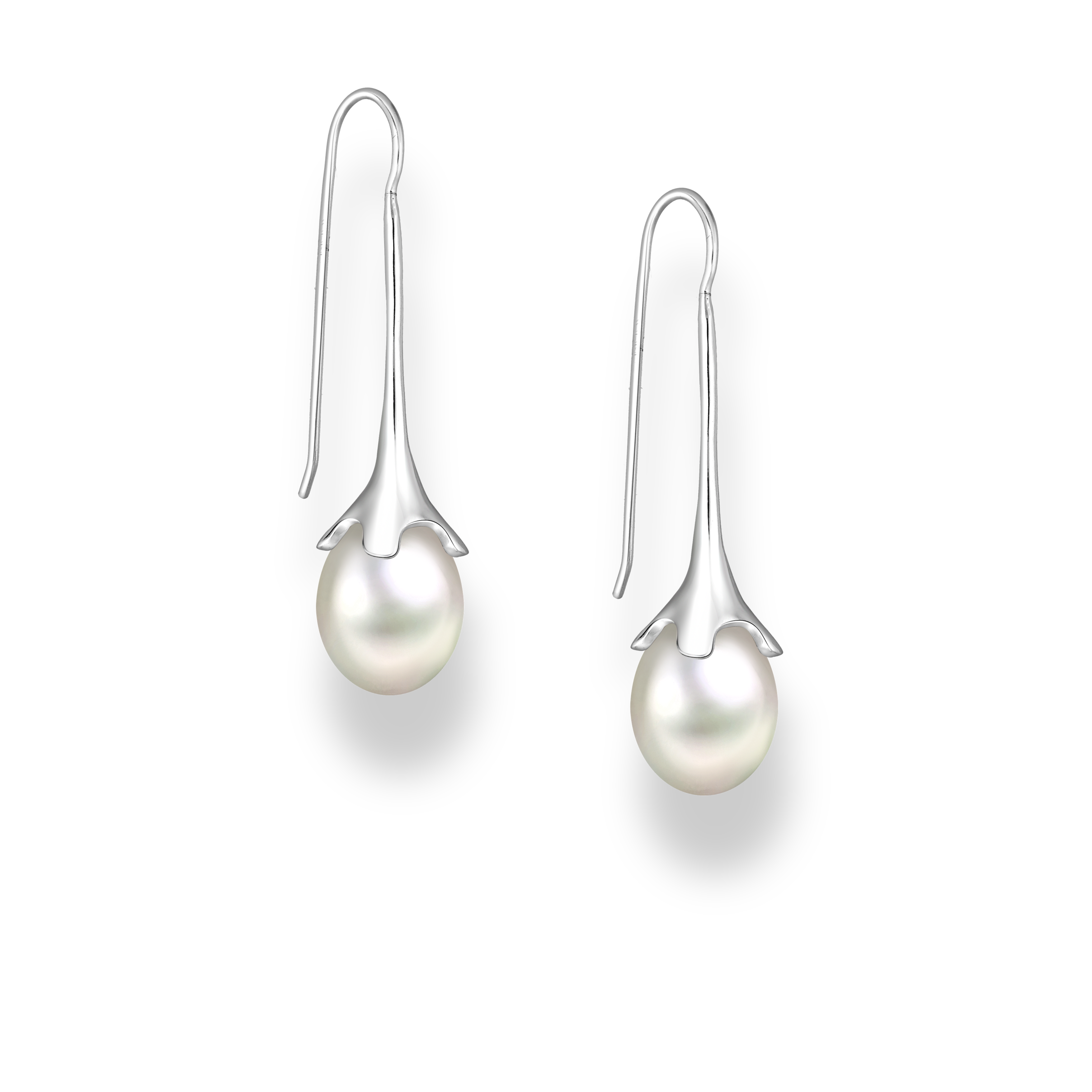 BOUCLES D'OREILLES  PERLE CYGNE