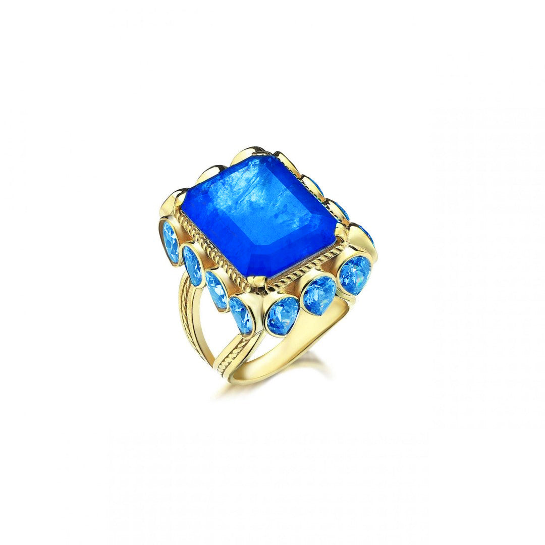 BAGUE EDITH BLEU/BLEU