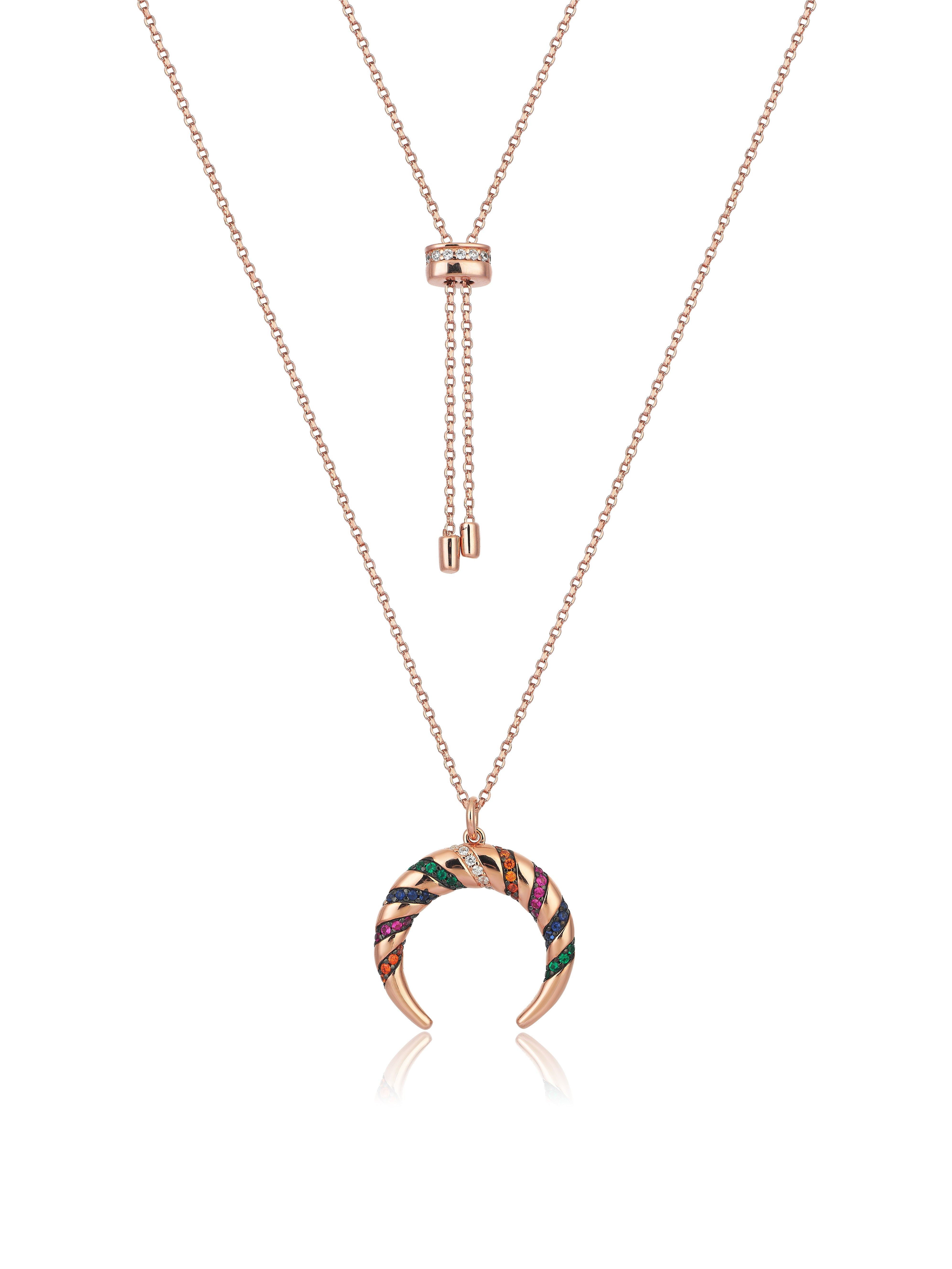 COLORFUL CRESCENT NECKLACE