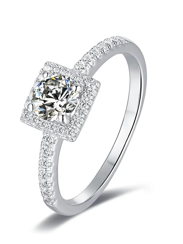 BAGUE MOISSANITE MINI CARRÉ