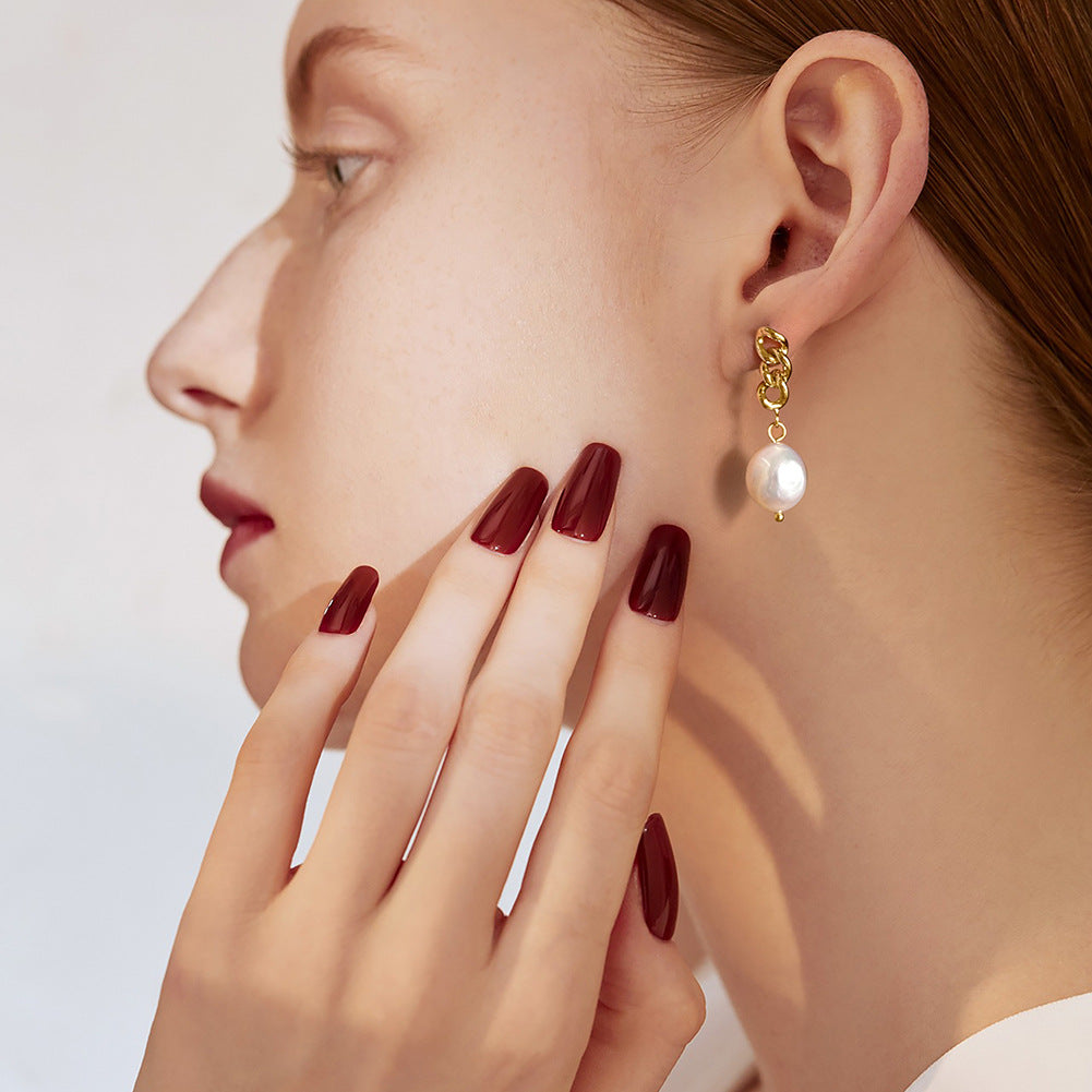 BOUCLES D'OREILLES PERLE LIEN