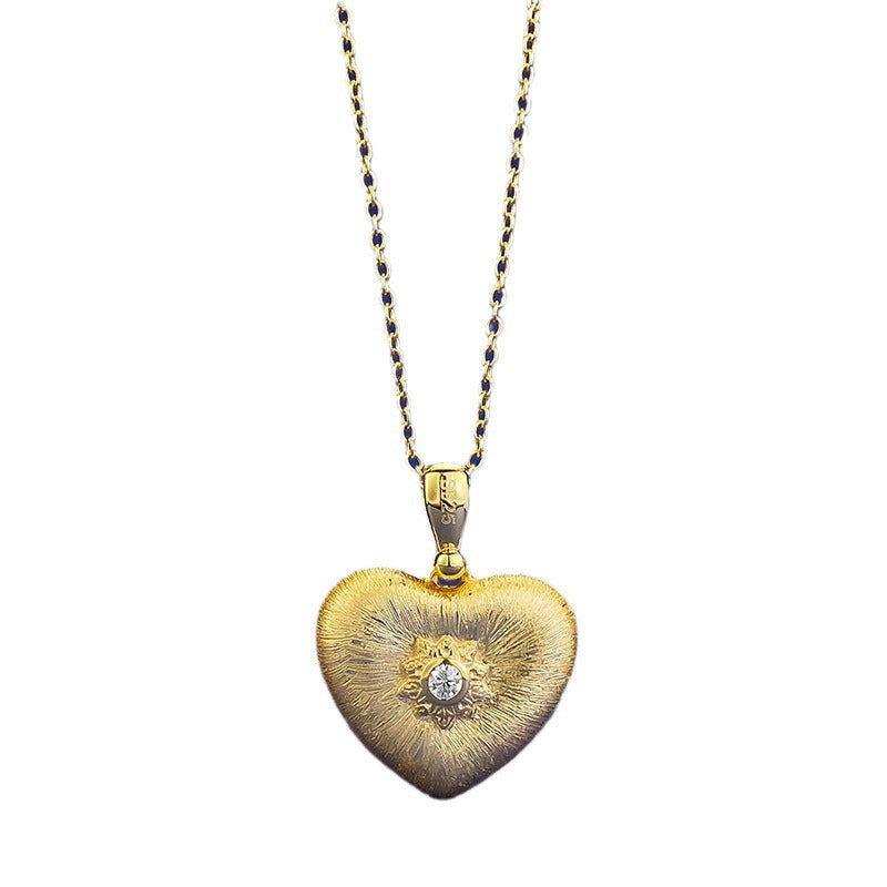 COLLIER COEUR DOUBLE FACETTE