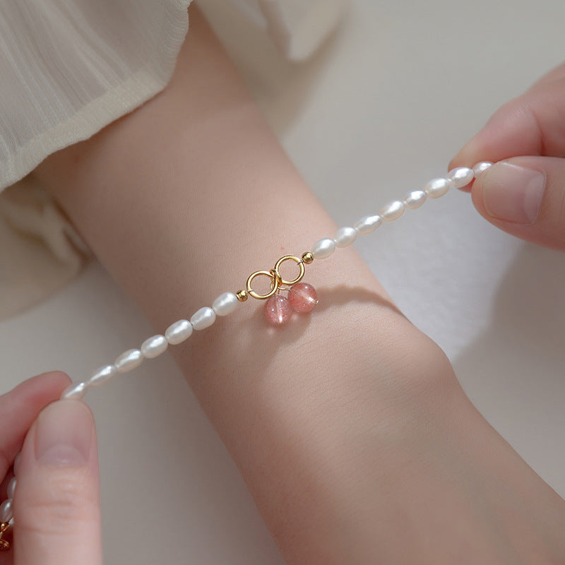 BRACELET PERLE ET ROSE