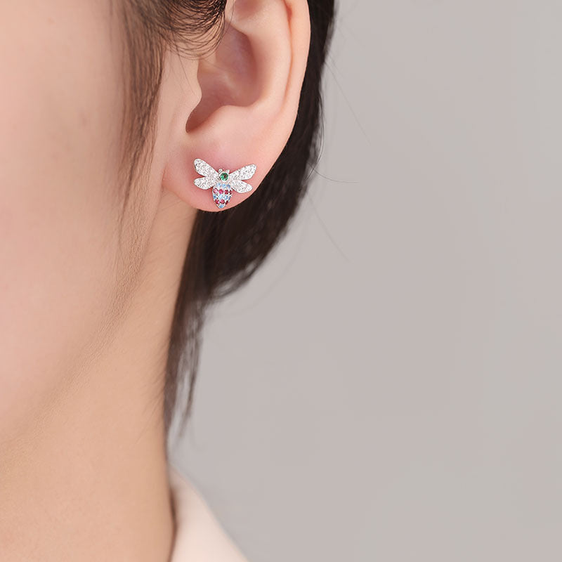 BOUCLES D'OREILLES STUD ABEILLE ÉTÉ