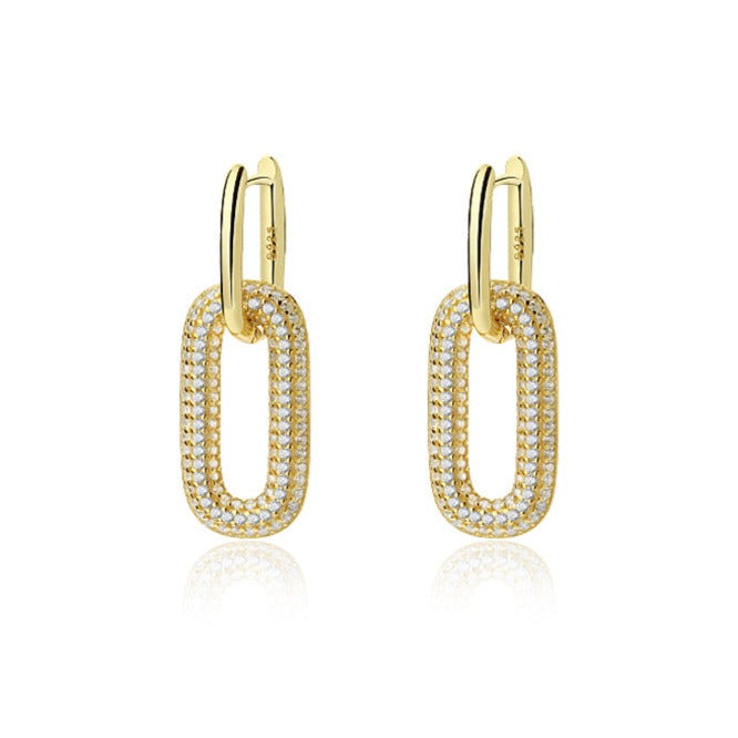 BOUCLES D'OREILLES OVALE BRILLANT