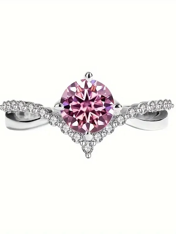 BAGUE MOISSANITE ALBIZIA ROSE
