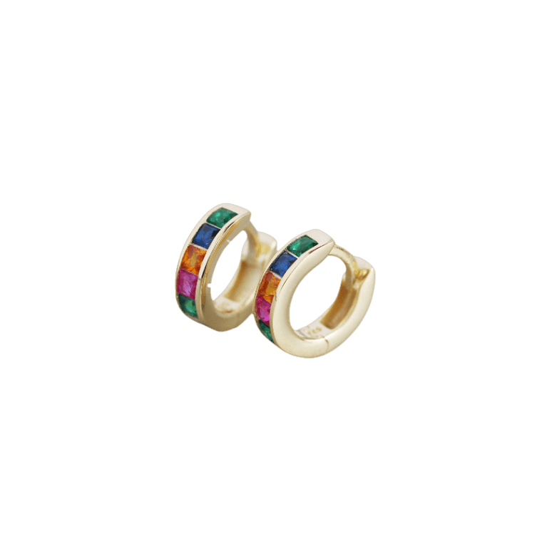 BOUCLES D’OREILLES CRÉOLES MINI RAINBOW