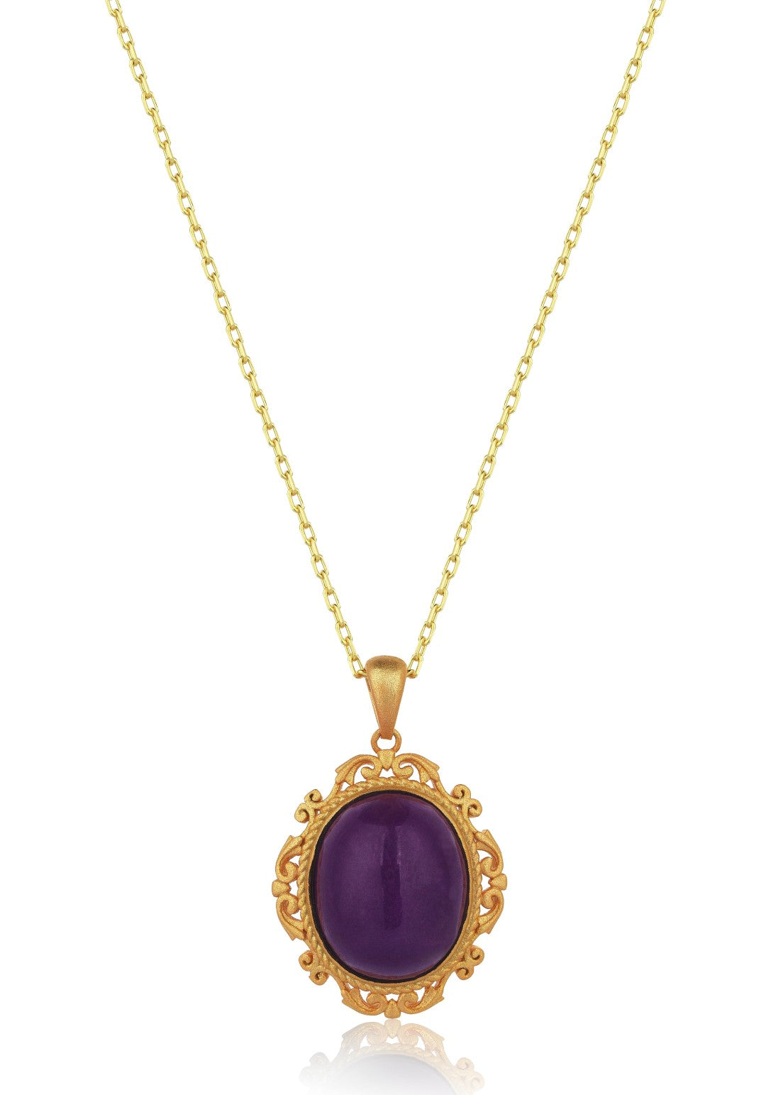 COLLIER CABOCHON VIOLET