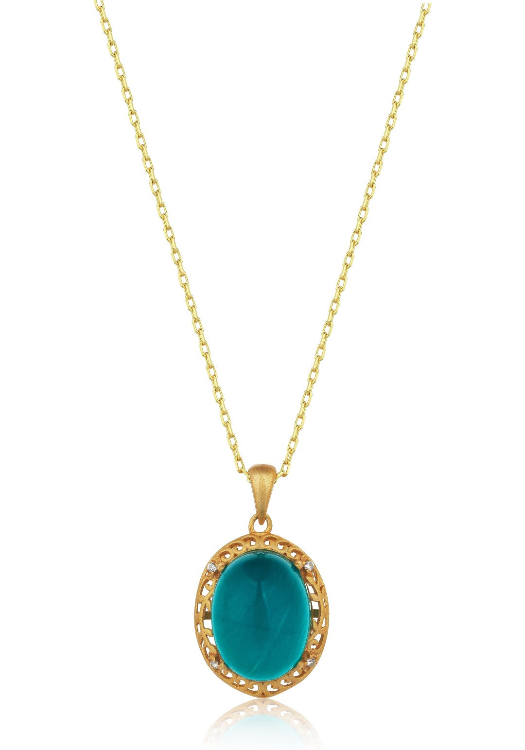 COLLIER CABOCHON VERT