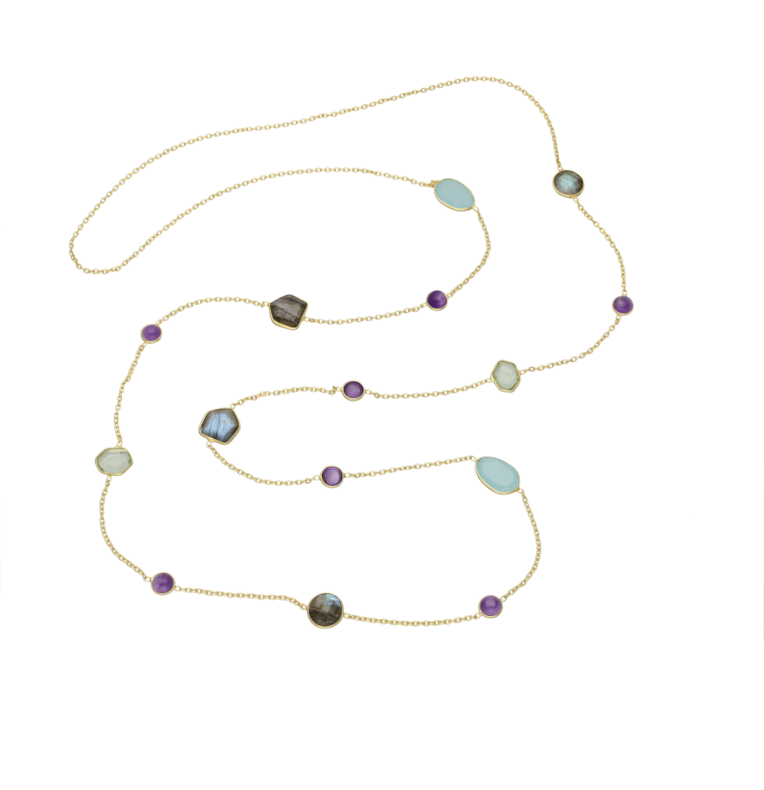 WATER GREEN LONG NECKLACE