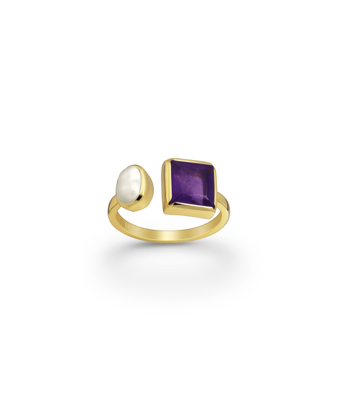 BAGUE CLAUDEL AMÉTHYSTE ET PERLE
