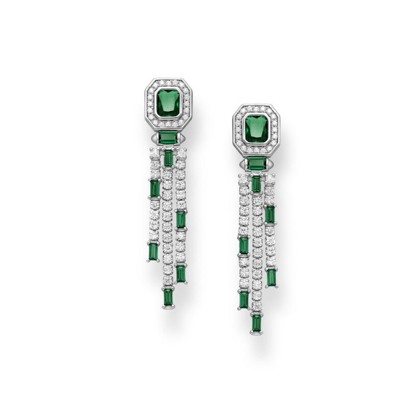 GREEN ART DECO EARRINGS