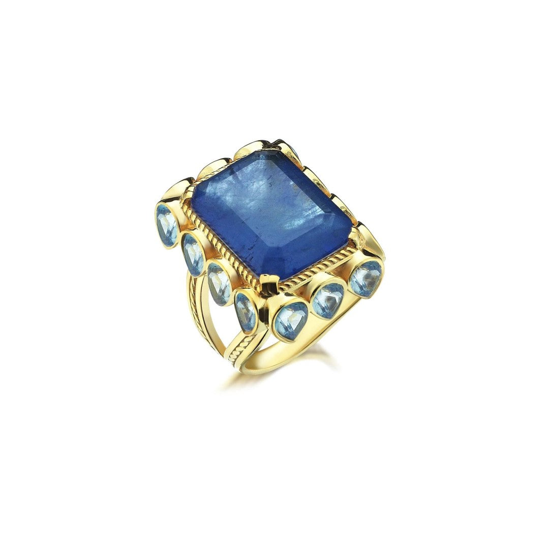 BAGUE EDITH BLEU/BLEU
