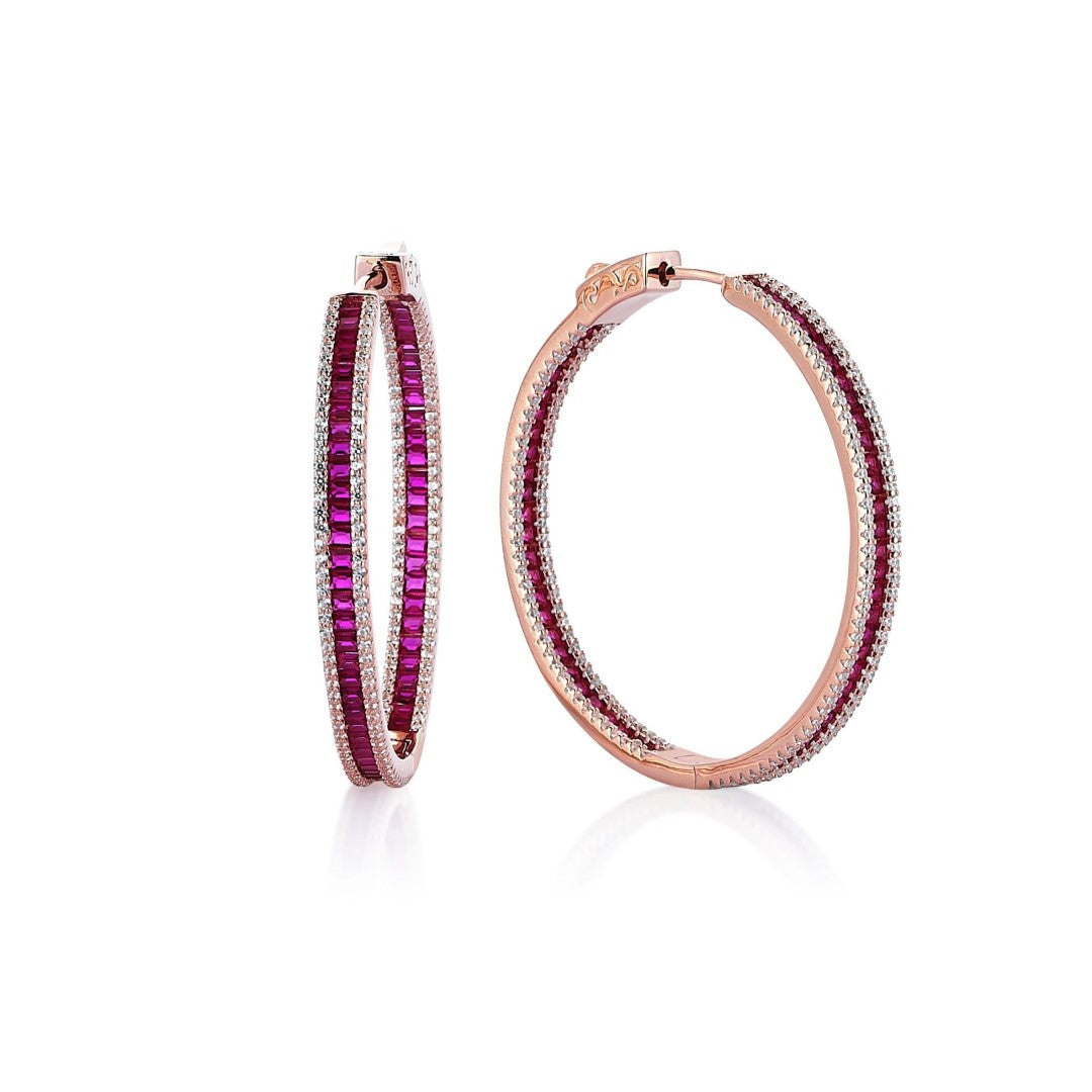 COLOUR HOOPS BIG EARRINGS