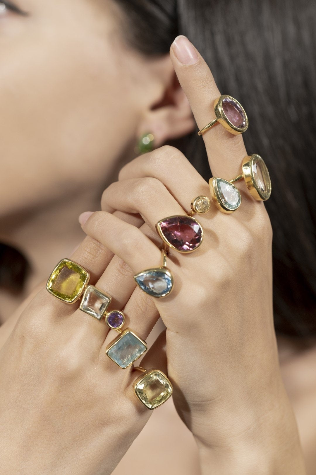 MIA OTTO OVAL PURPLE QUARTZ RING