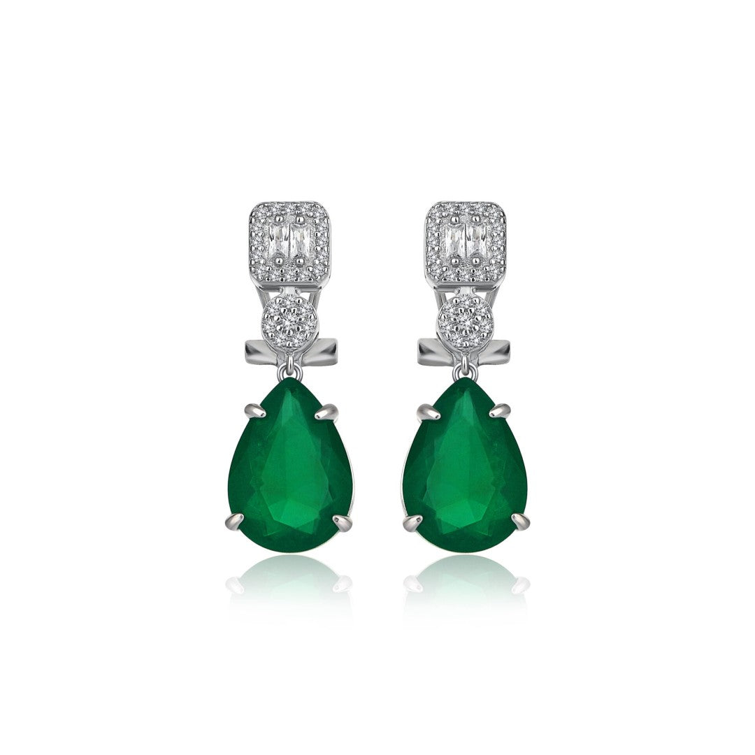 BOUCLES D'OREILLES DIANA ÉMERAUDE