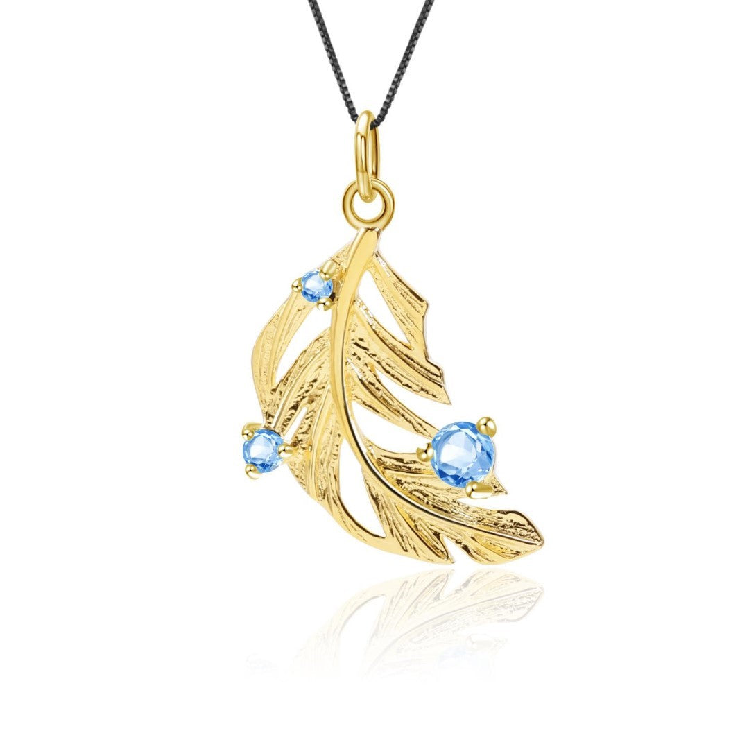 COLLIER FEUILLE TOPAZE