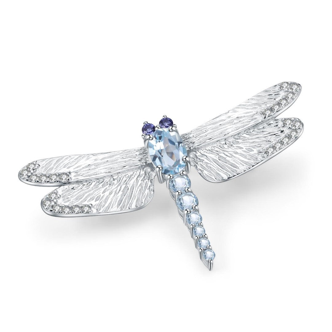 TOPAZ DRAGONFLY BROOCH