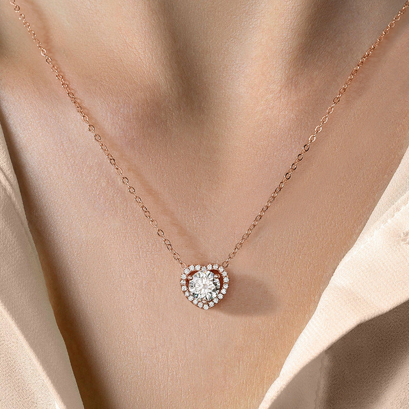 COLLIER MOISSANITE COEUR