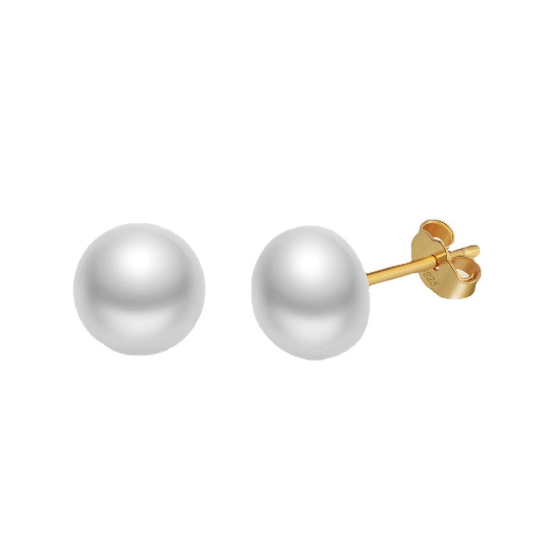 SIMPLE PEARL STUD EARRINGS