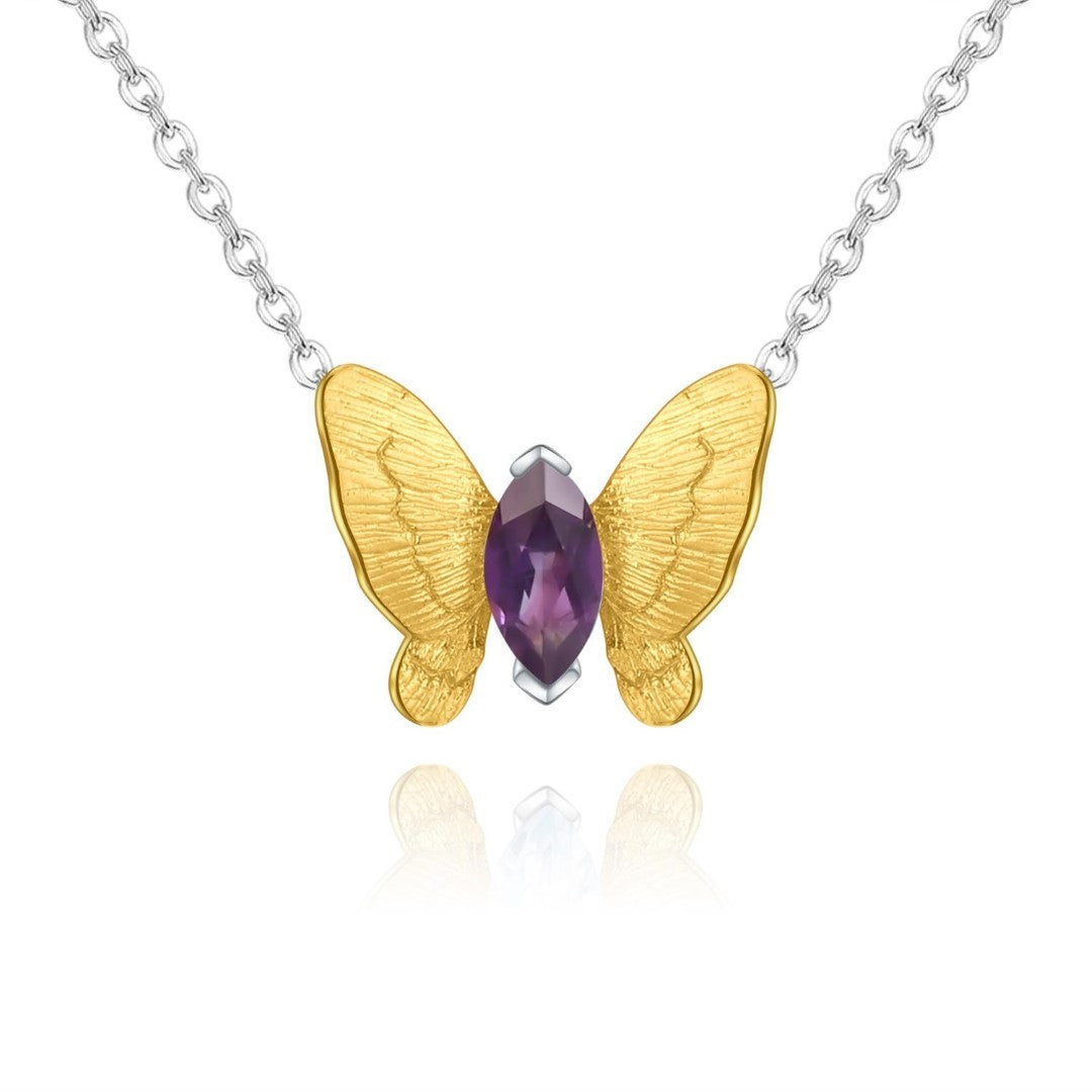 AMETHYST BUTTERFLY NECKLACE