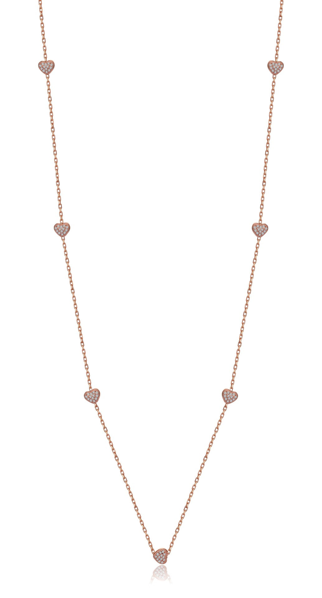 MULTI HEARTS LONG NECKLACE