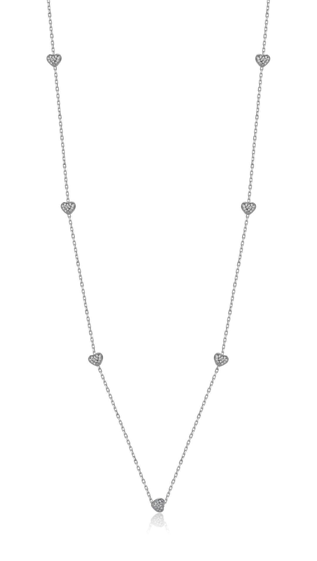 MULTI HEARTS LONG NECKLACE