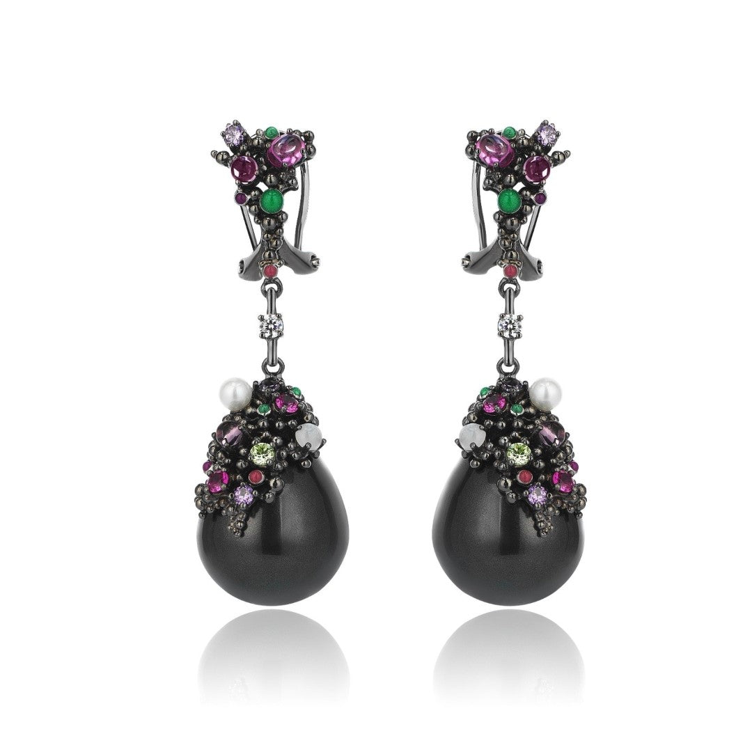BLACK PEARL EARRINGS