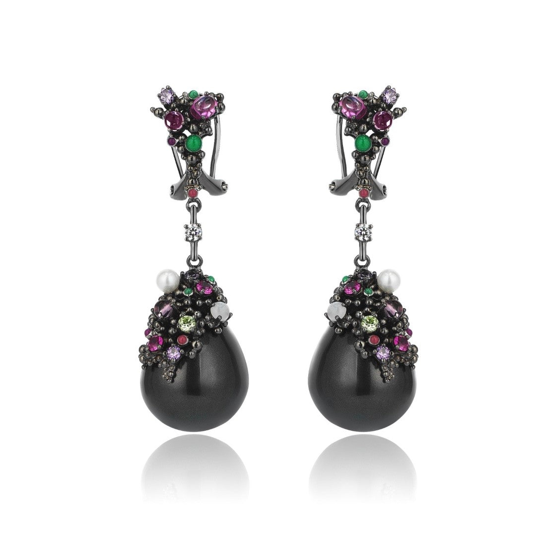 BOUCLES D'OREILLES BLACK PEARL