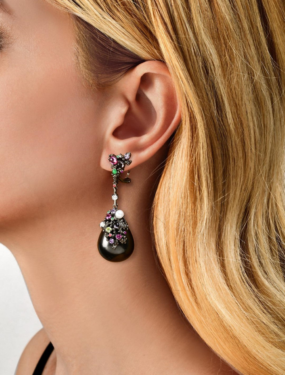 BOUCLES D'OREILLES BLACK PEARL