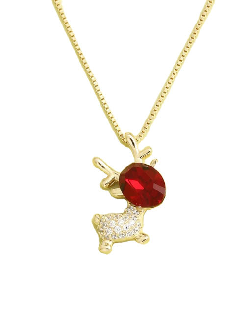 RED DOE NECKLACE