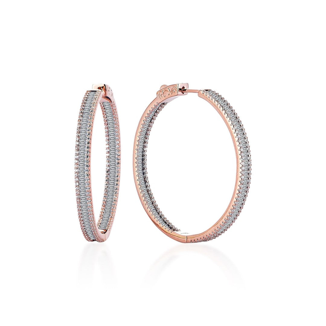 BOUCLES D’OREILLES HOOPS BAGUETTE