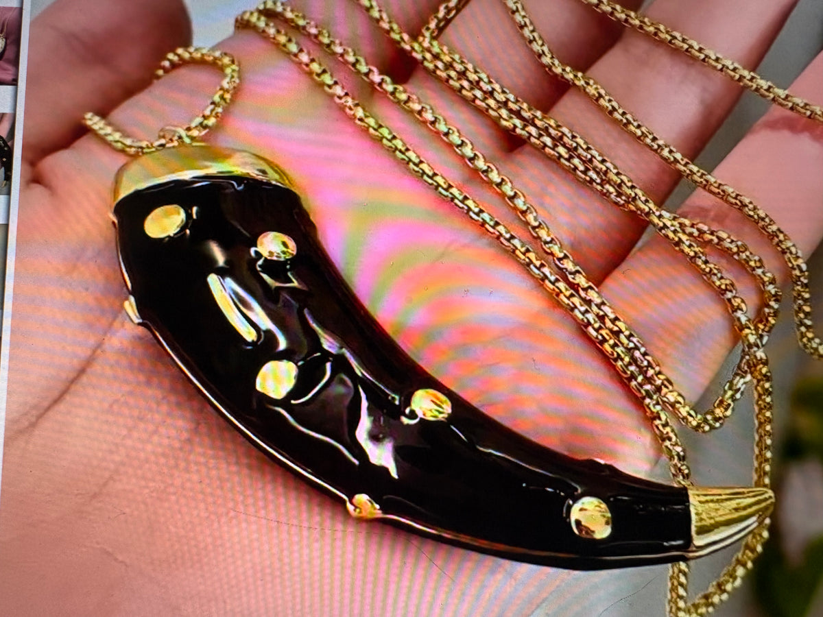 COLLIER CORNE CHIC ACIER