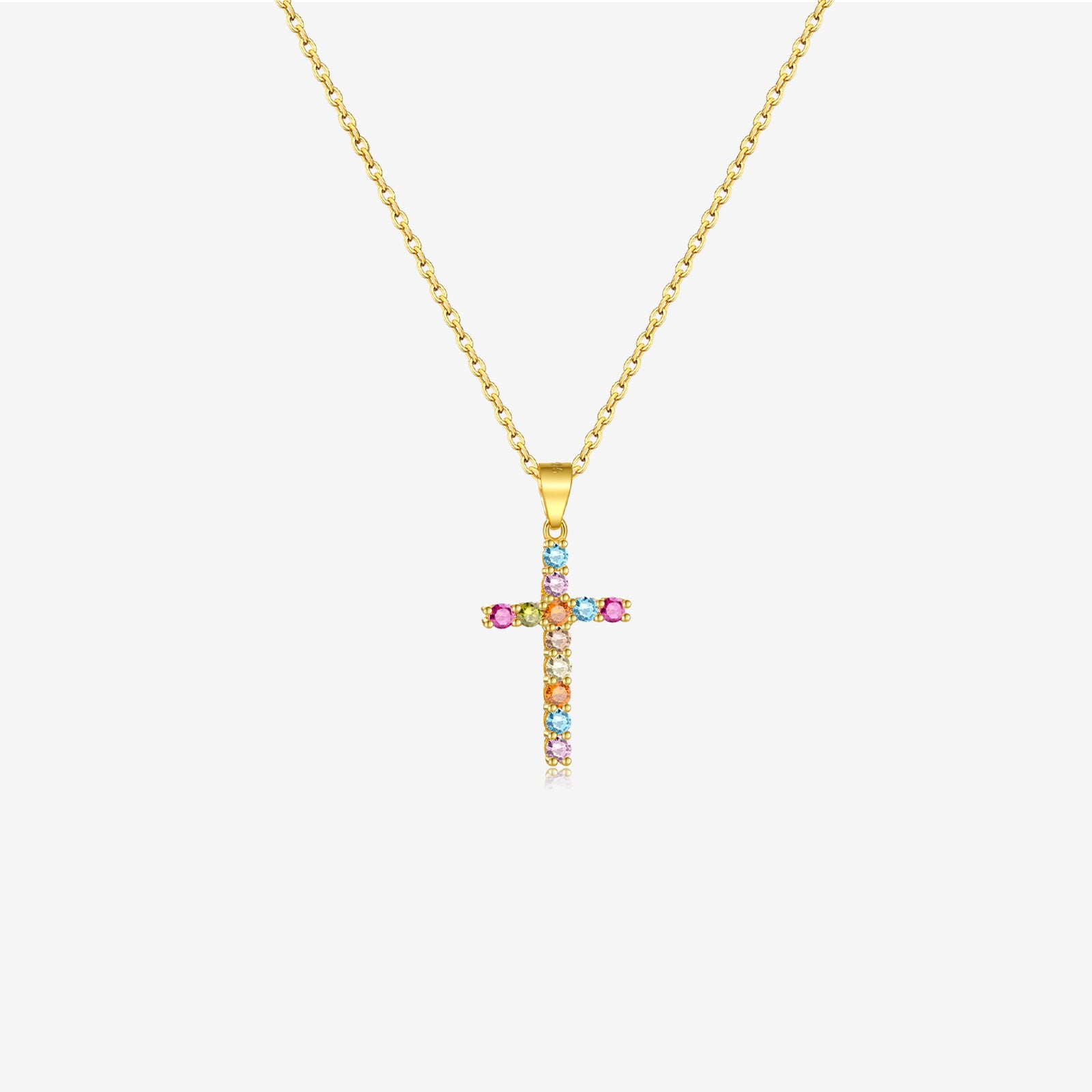 COLLIER CROIX RAINBOW