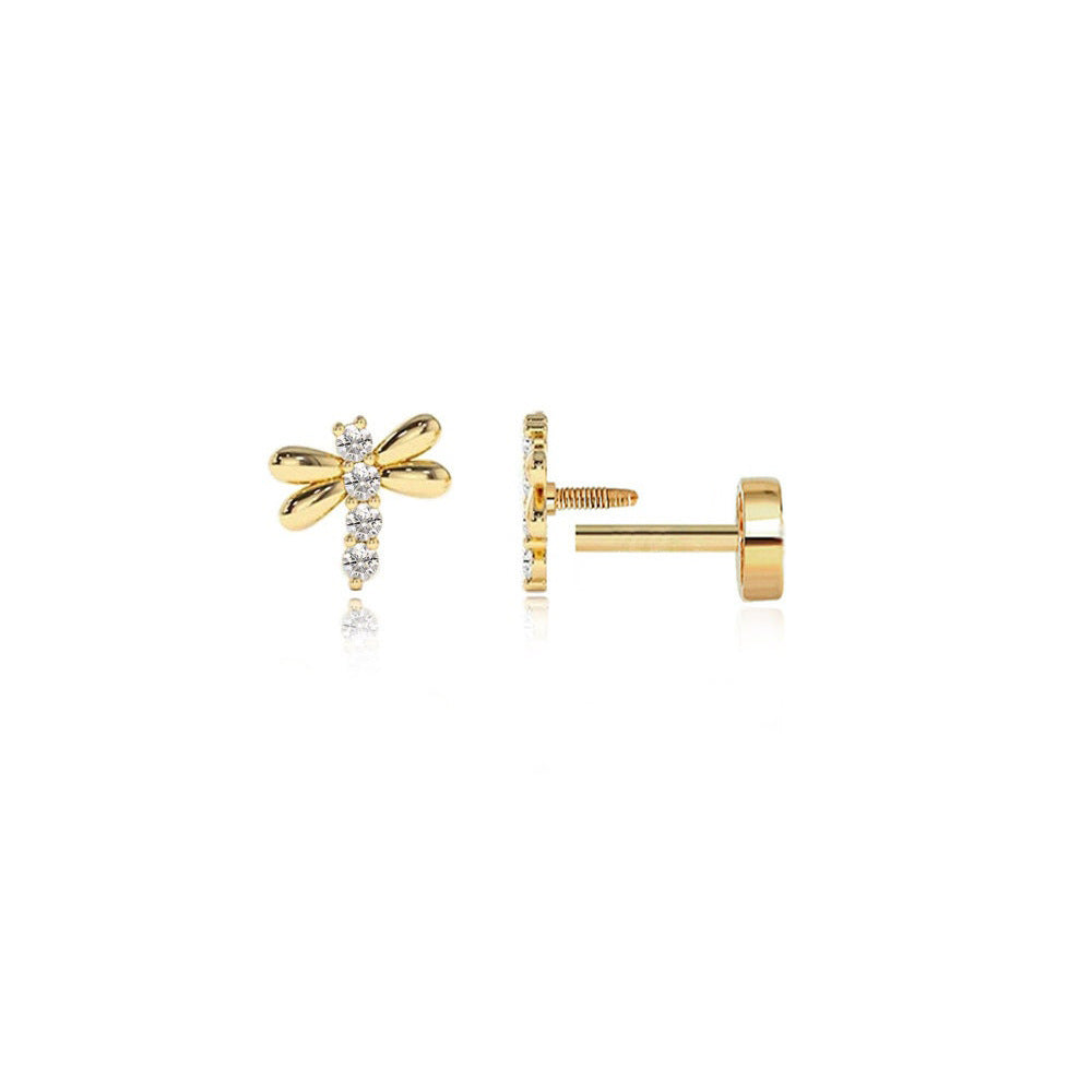 BOUCLES D' OREILLES PIERCING LIBELLULE