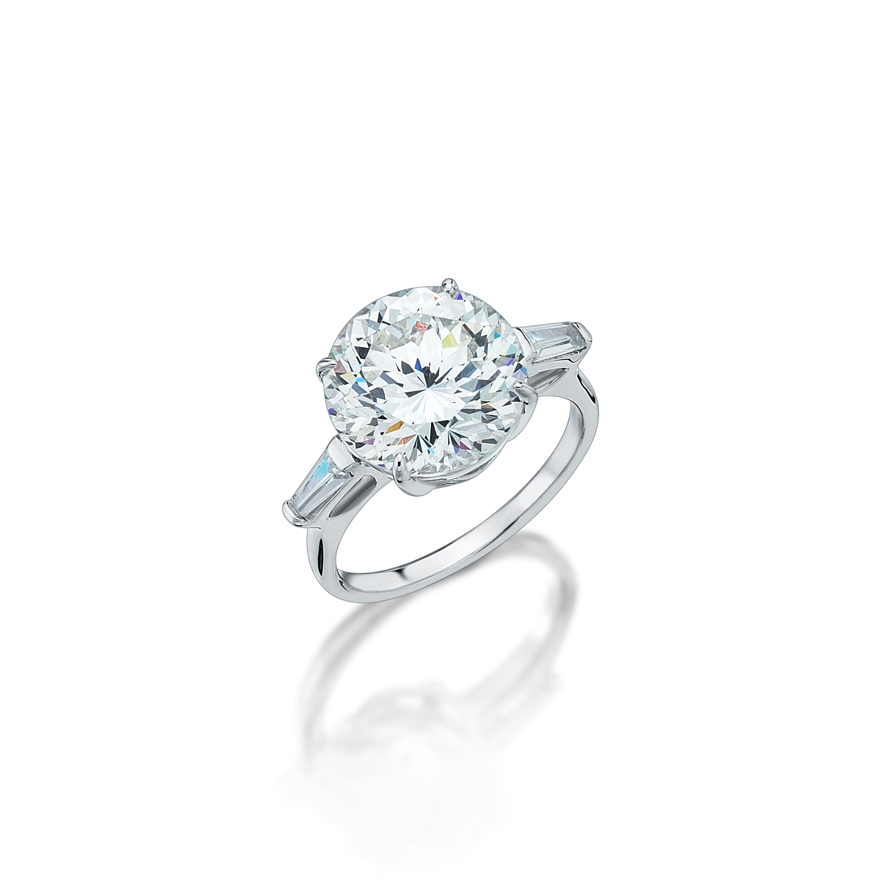 BAGUE MOISSANITE CLAIR DE LUNE RONDE